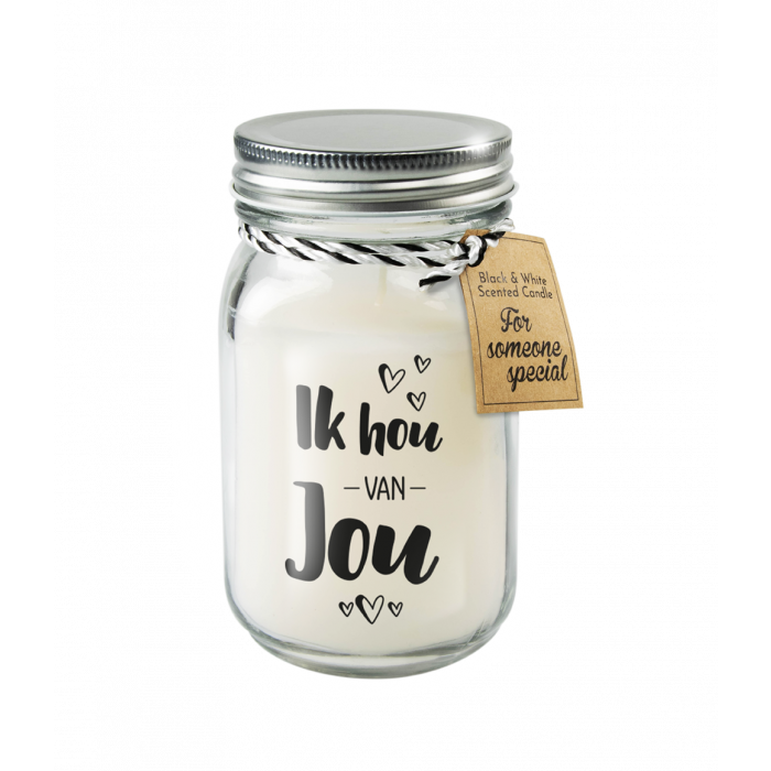 Black & White scented candles - Ik hou van jou