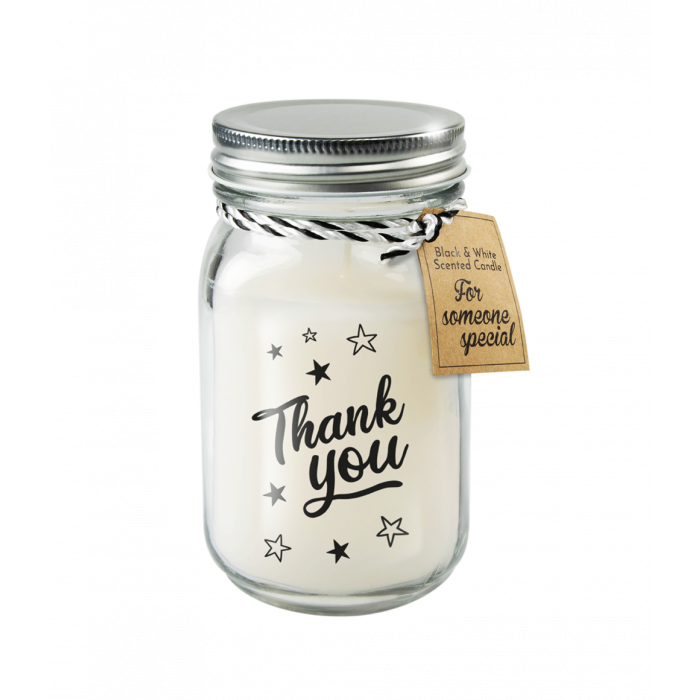 Black & White scented candles - Thank you