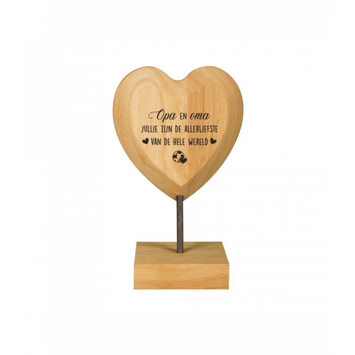 Wooden hearts - Opa en oma