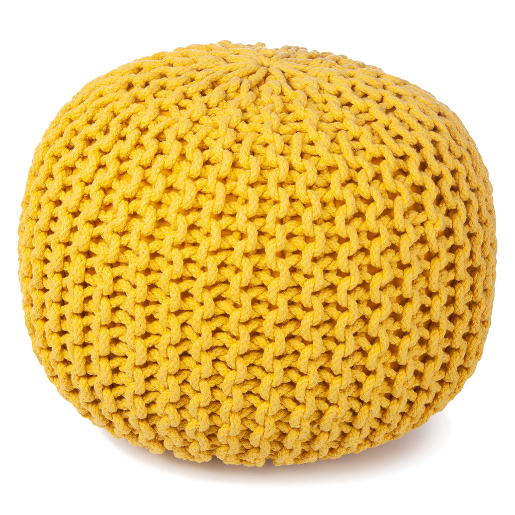Bundy poef geel Ø40cm H32cm