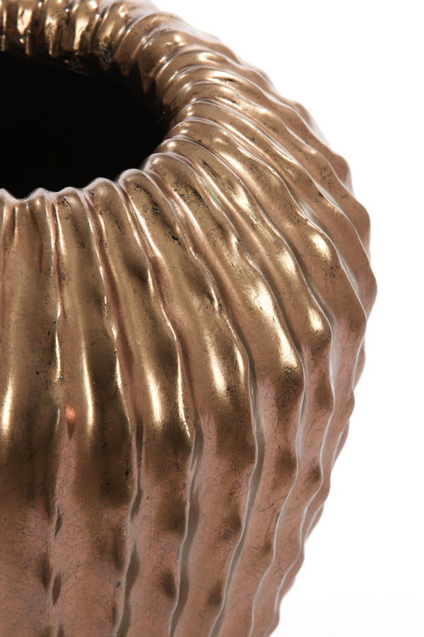 Vase deco 29x37 cm CACTI antique bronze