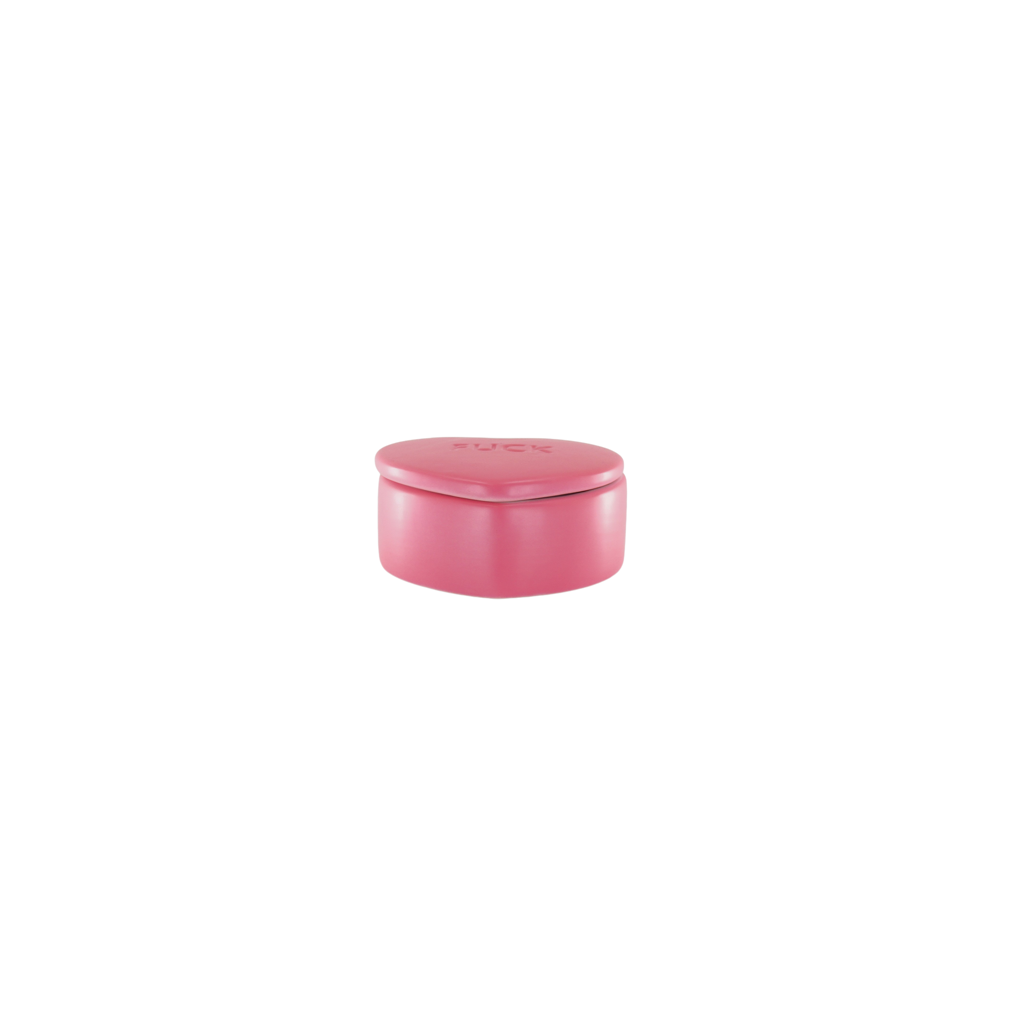 Deco Jar- Candy Heart 'FUCK- Neon Pink- 12x11,5x6cm