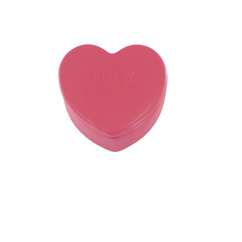 Deco Jar- Candy Heart 'FUCK- Neon Pink- 12x11,5x6cm