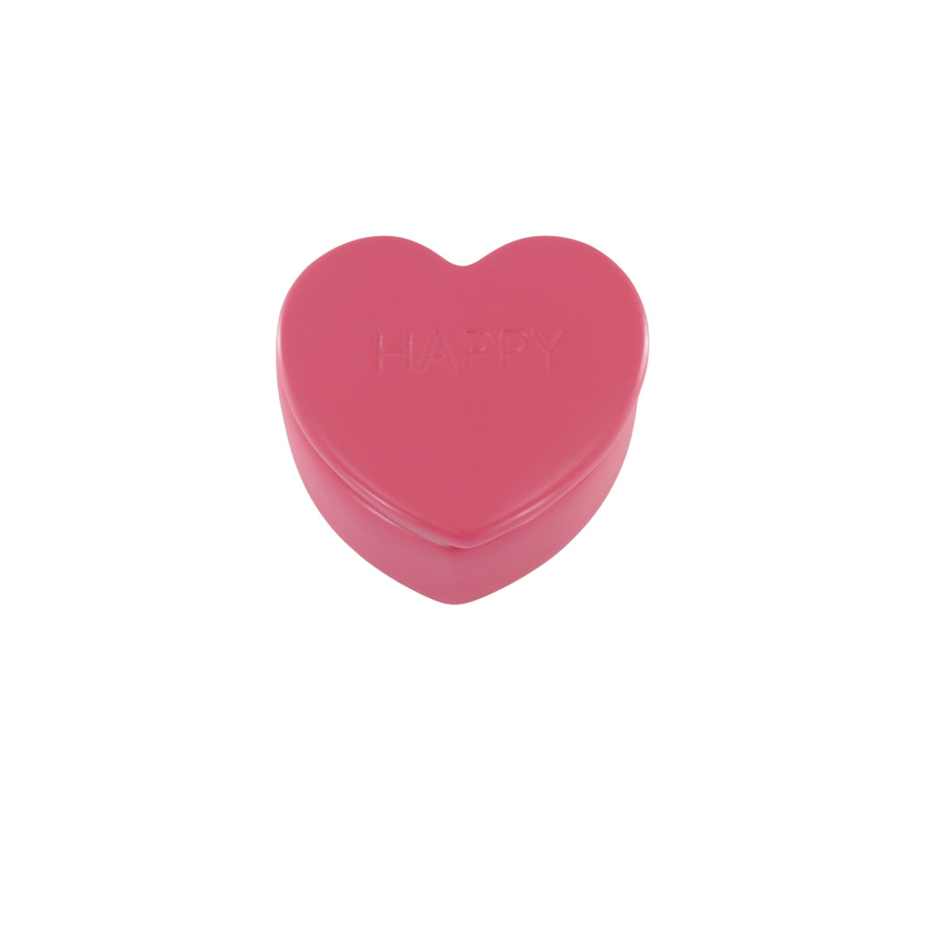 Deco Jar- Candy Heart 'HAPPY'- Neon Pink- 12x11,5x6cm