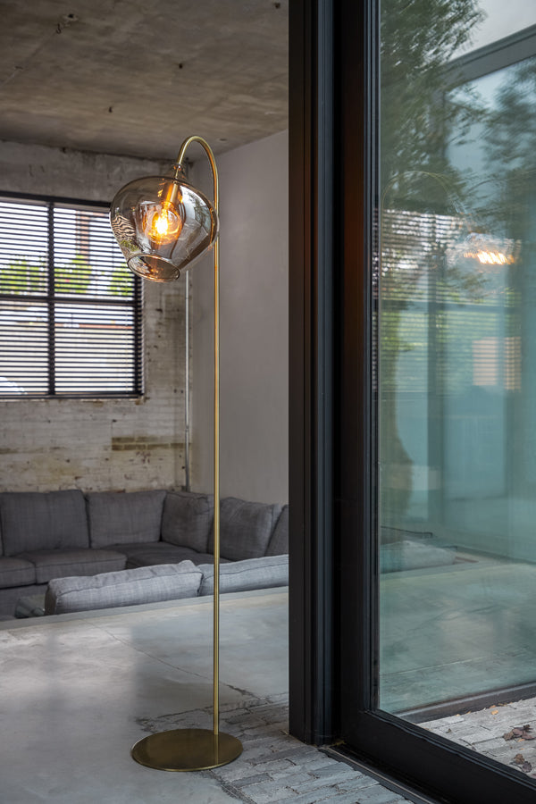 Floor lamp 45x28x160 cm RAKEL antique bronze+smoked