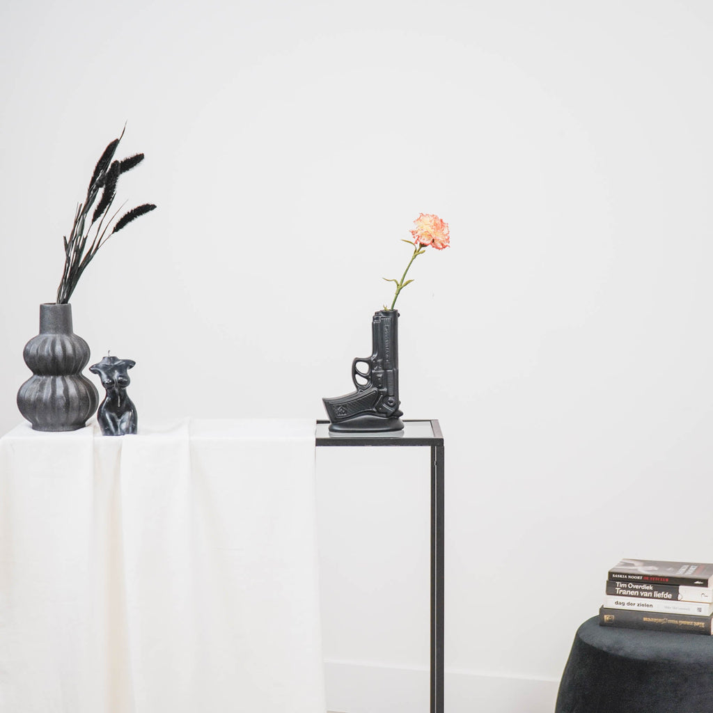 Housevitamin Gun Flower Vase L - Ceramics - Black