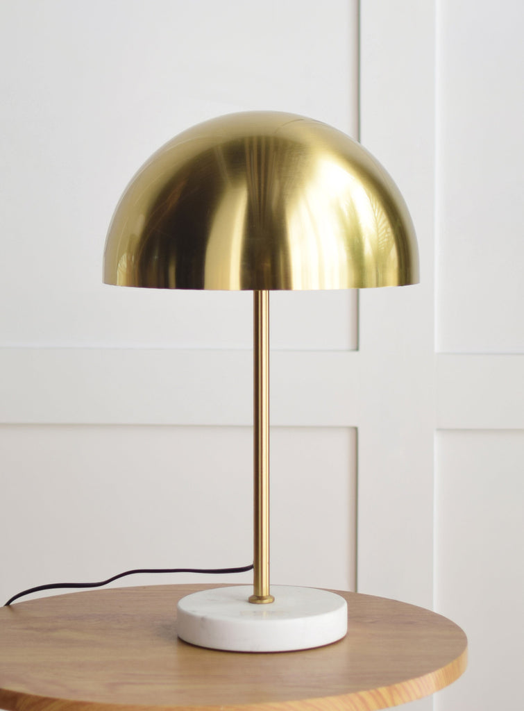 Housevitamin Mushroom Table Lamp- Metal/Marble