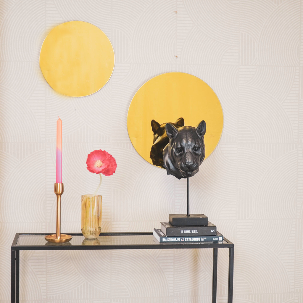 Housevitamin Round Mirror - Golden Glass - 30x1x30m