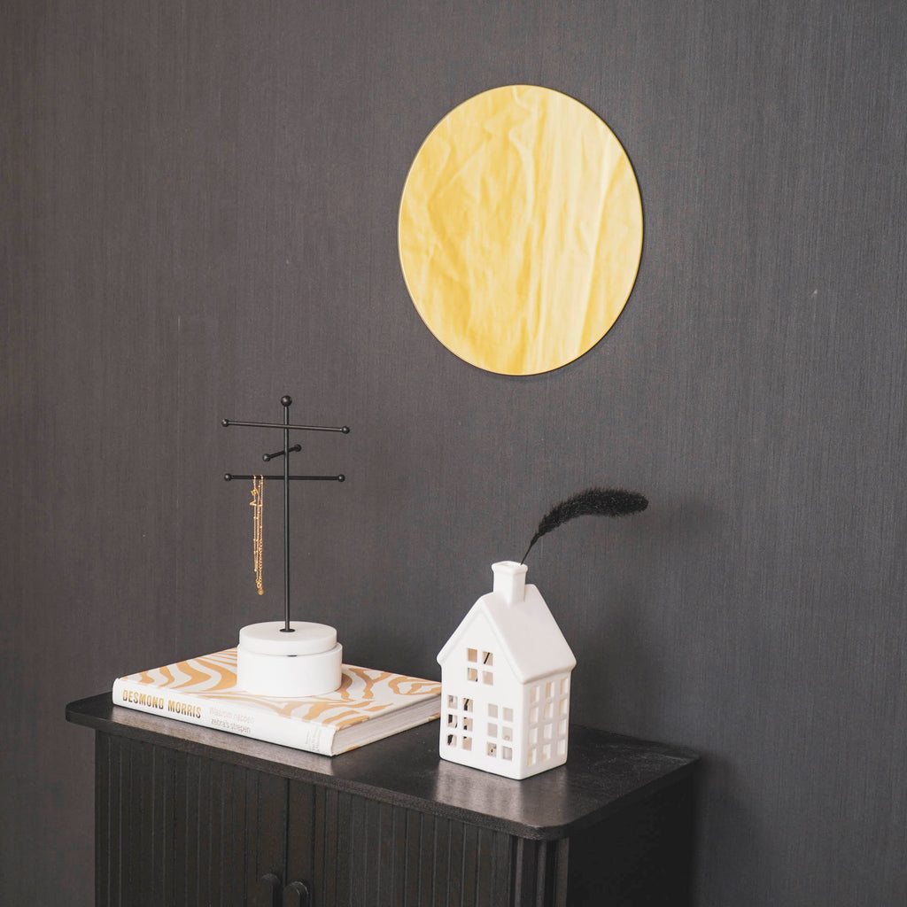 Housevitamin Round Mirror - Golden Glass - 30x1x30m