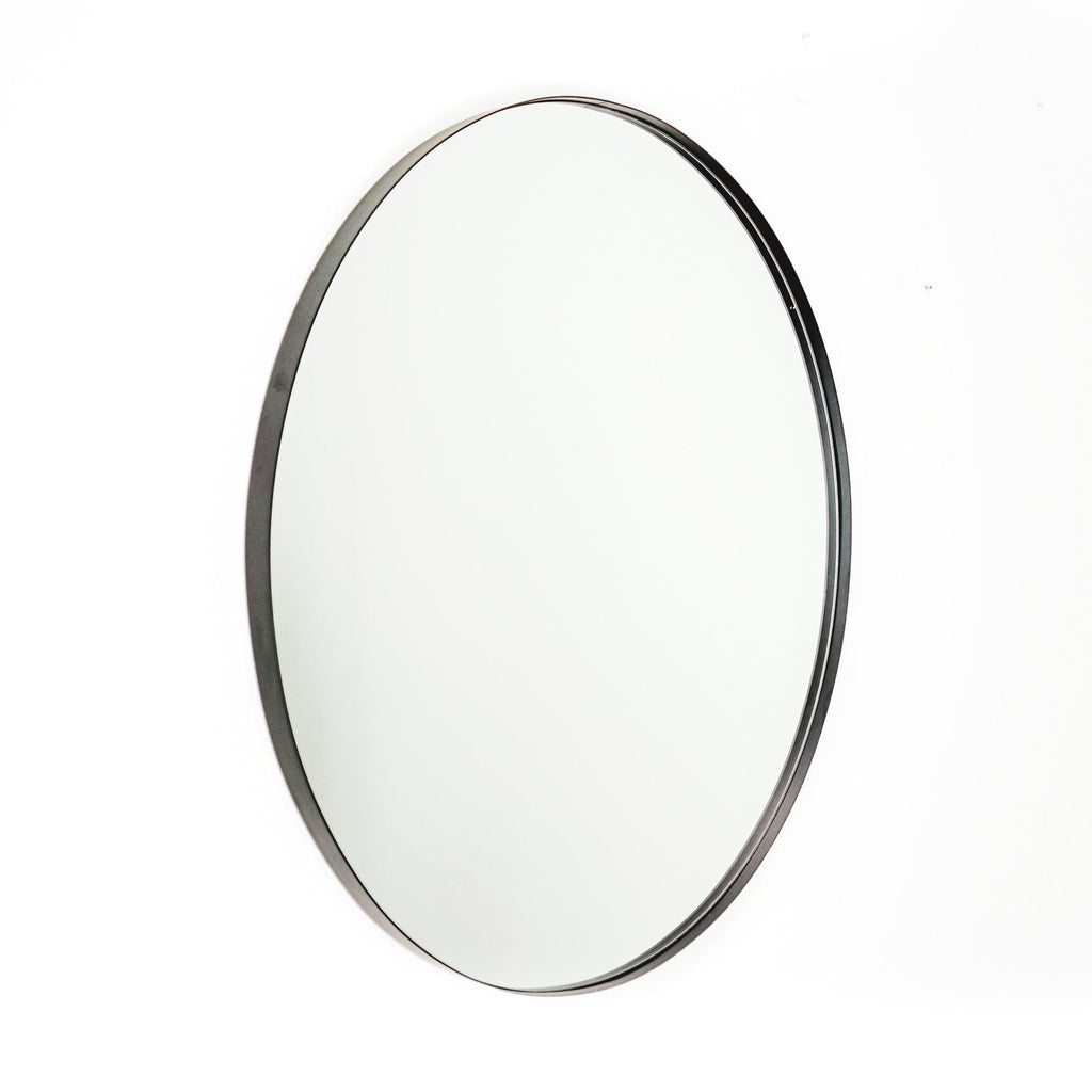 HV Black Round Mirror - Ø50cm