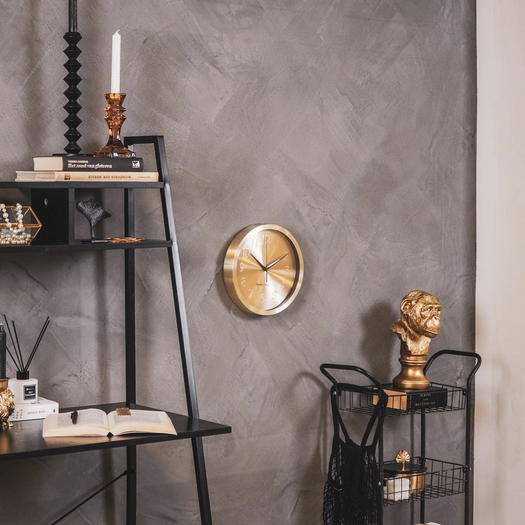 HV Clock Metal Gold- 25x4,2x25cm