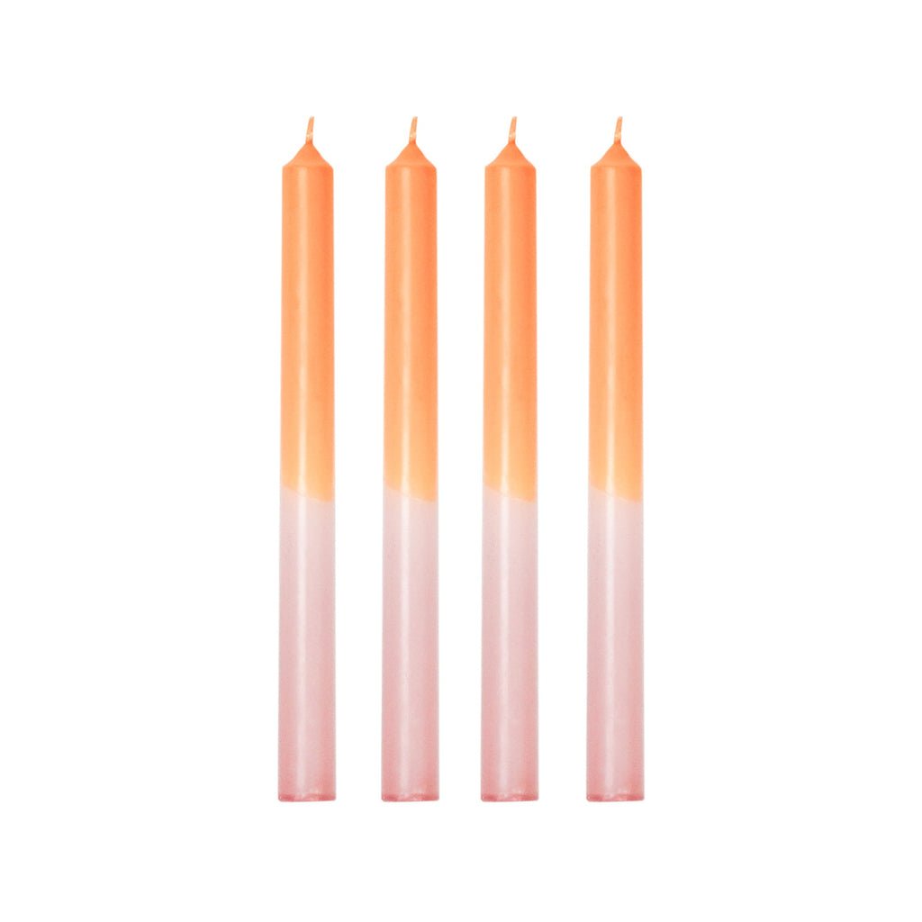 HV Dipdye 4 candles - Orange/Pink - 25,8x9,5x2,5cm