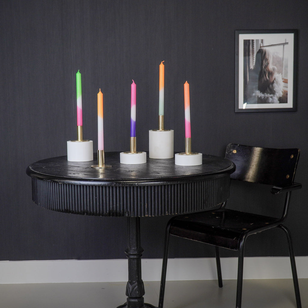 HV Dipdye 4 candles - Orange/Pink - 25,8x9,5x2,5cm