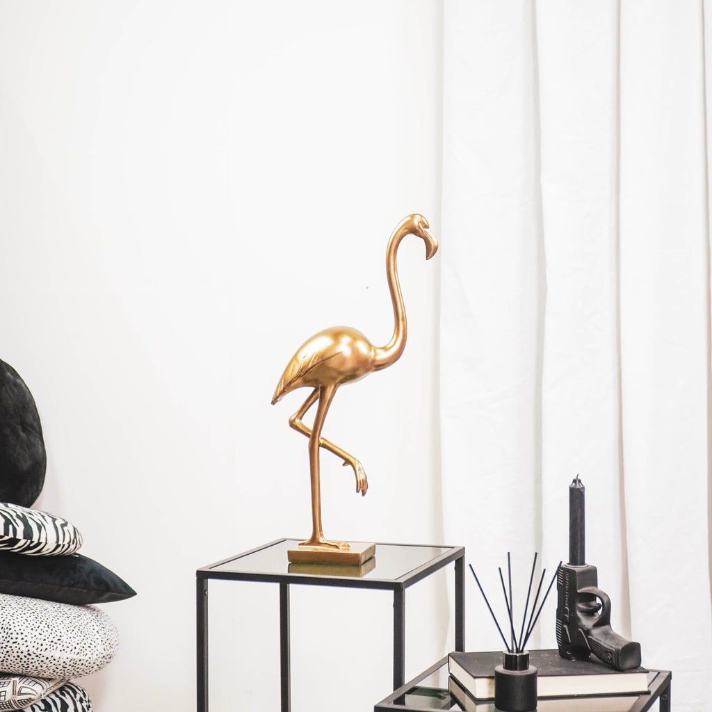 HV Flamingo- Gold- 16.5x10x39 cm
