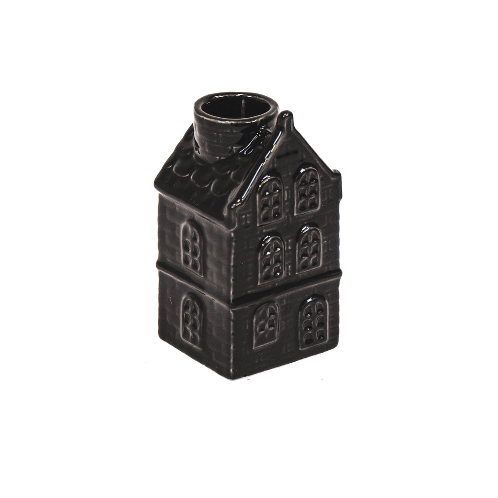 HV House Candle holder - Black - 6x5,5x11cm