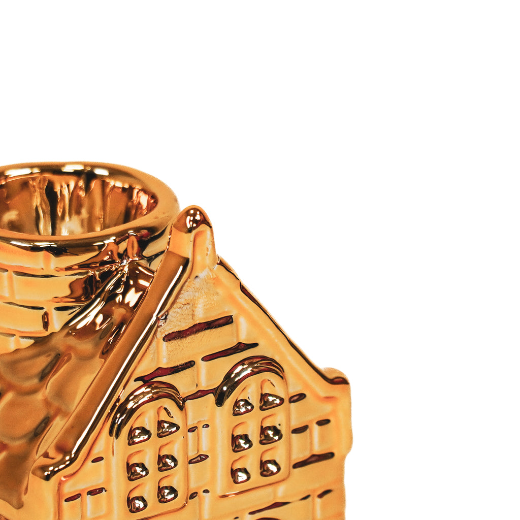 HV House Candle holder - Gold - 6x5,5x11cm