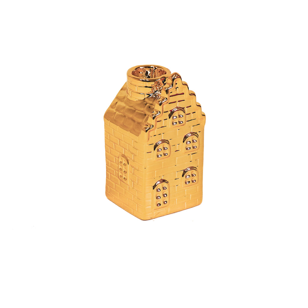 HV House Candle holder - Gold - 6x6x11cm