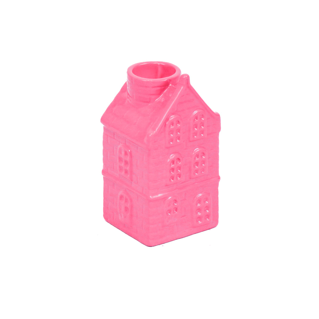 HV House Candle holder - Neon Pink - 6x5,5x11cm