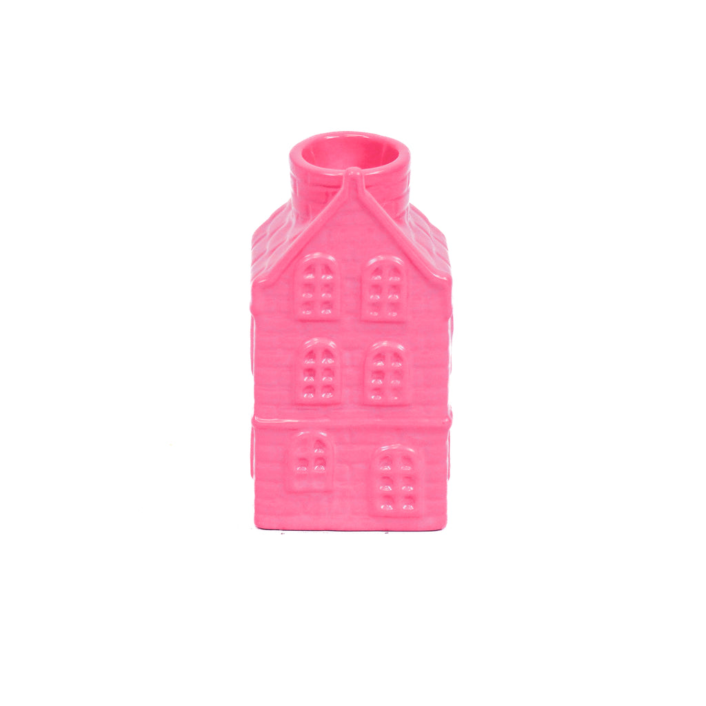 HV House Candle holder - Neon Pink - 6x5,5x11cm