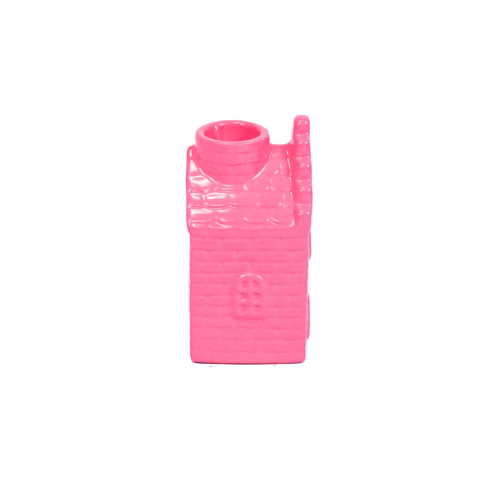 HV House Candle holder - Neon Pink - 6x6x11cm