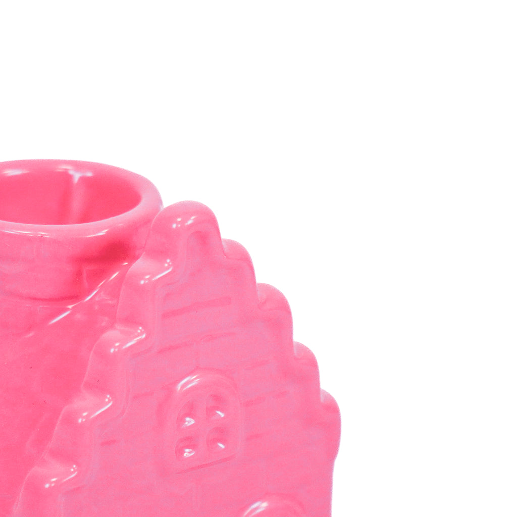 HV House Candle holder - Neon Pink - 6x6x11cm
