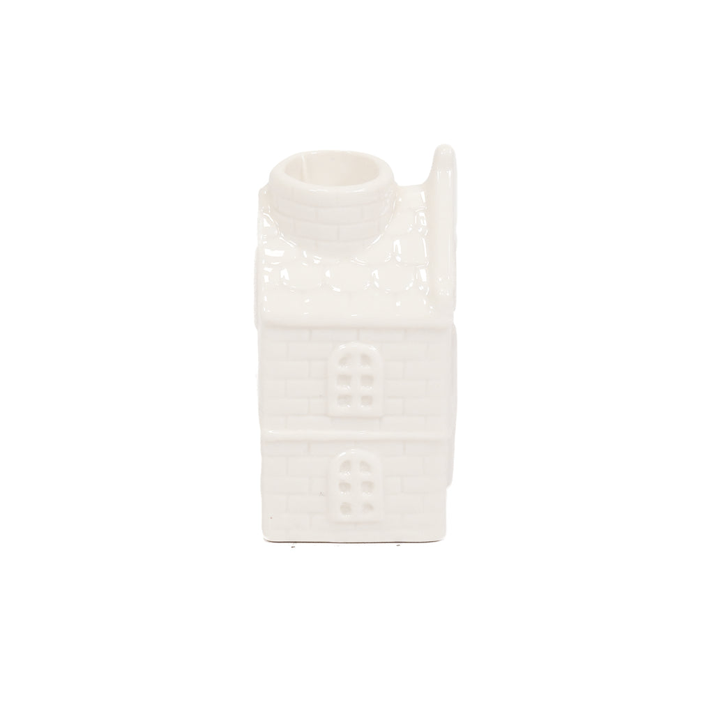 HV House Candle holder - White - 6x5,5x11cm