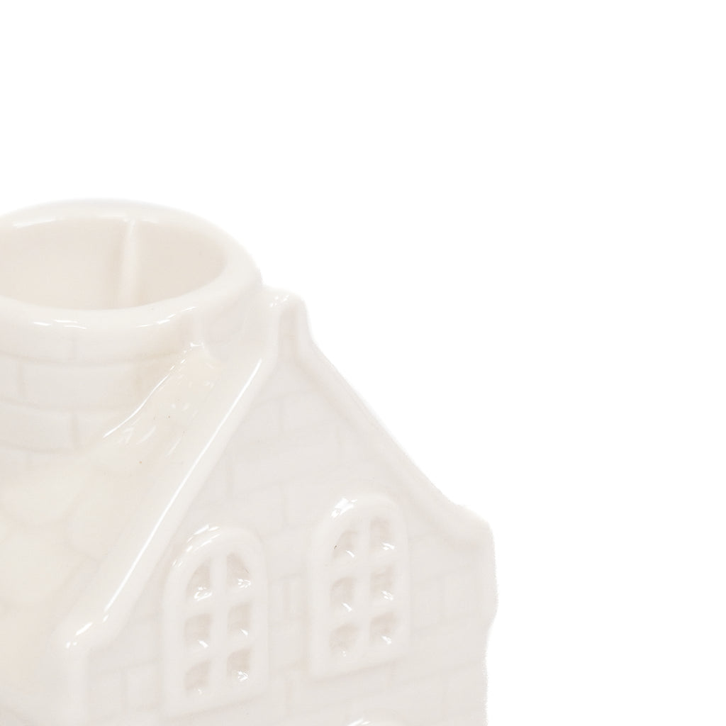 HV House Candle holder - White - 6x5,5x11cm