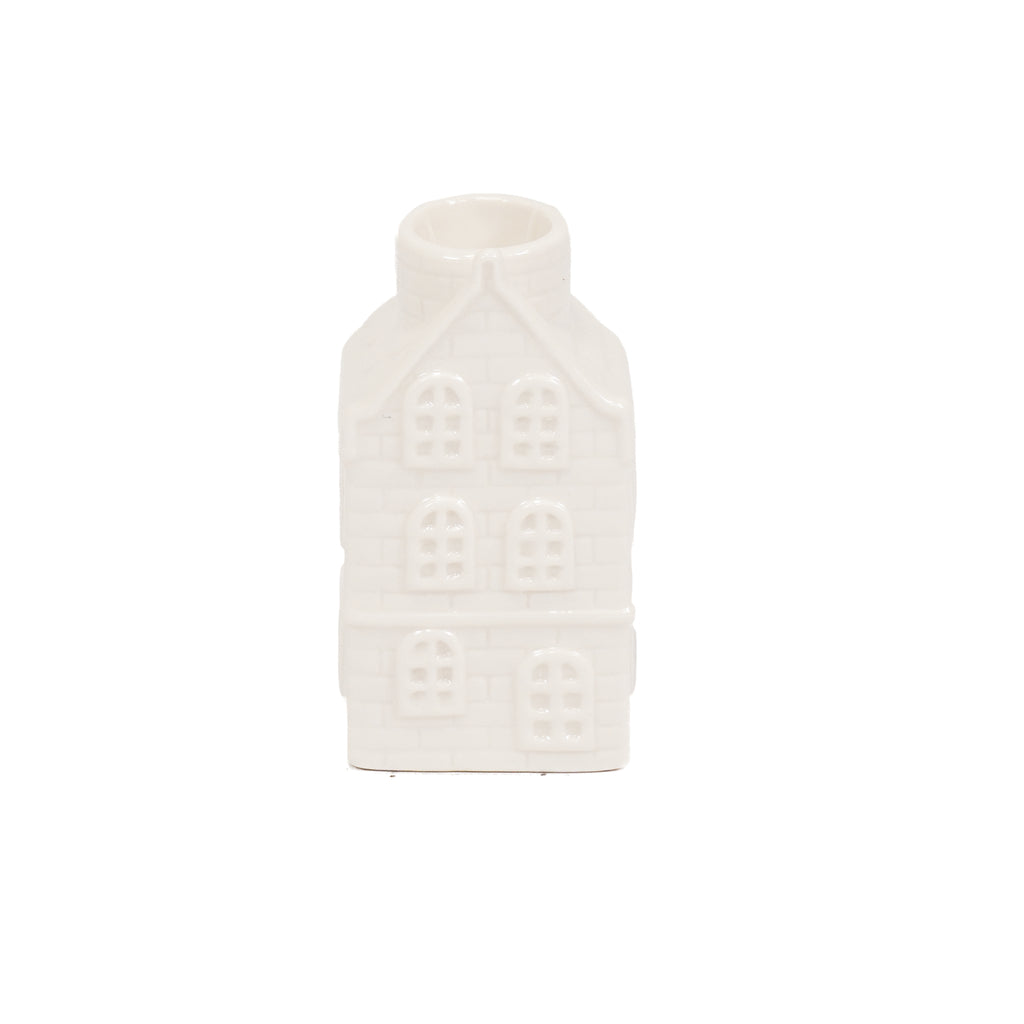 HV House Candle holder - White - 6x5,5x11cm