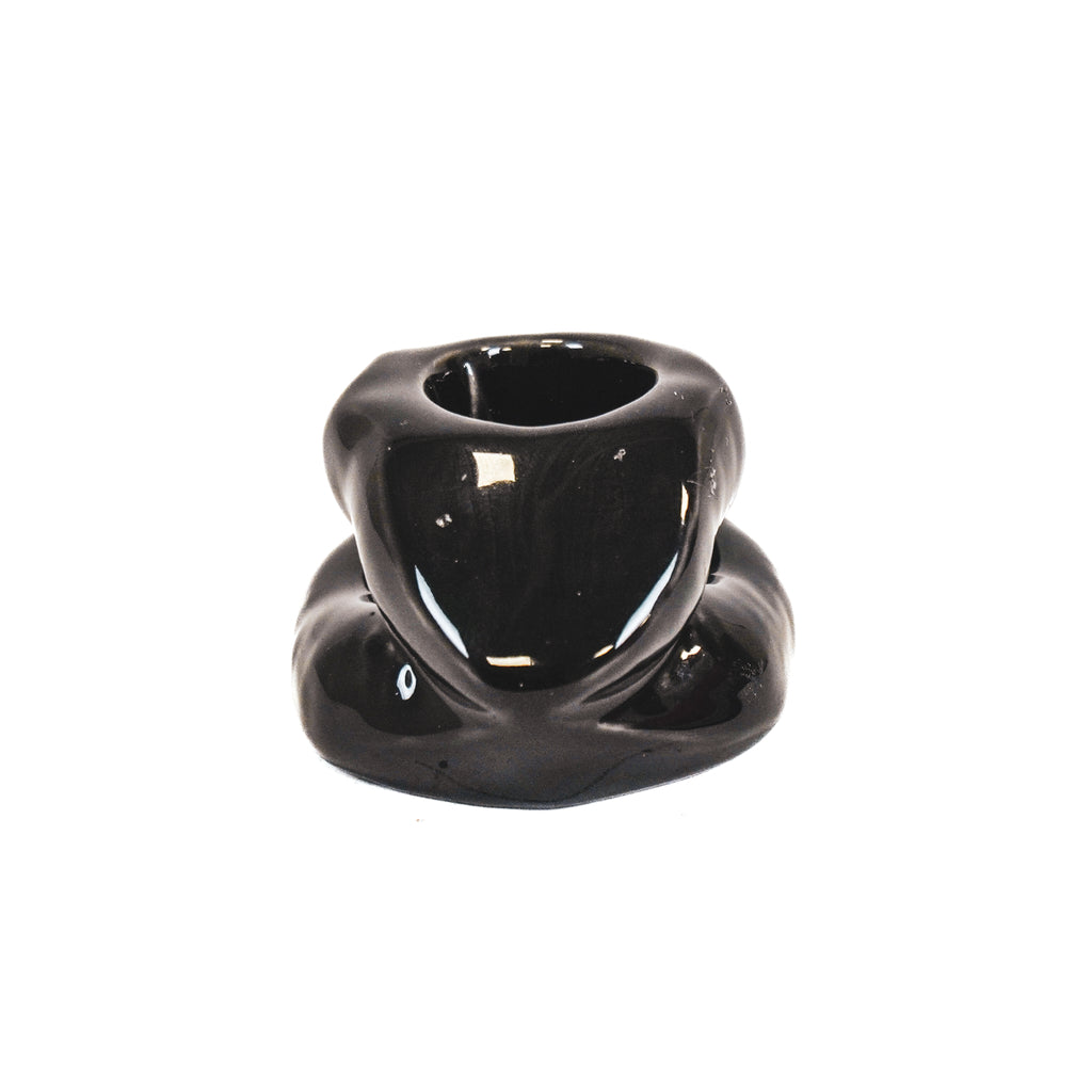 HV Lips Don't Lie Candleholder - Black -7x5,5x4cm