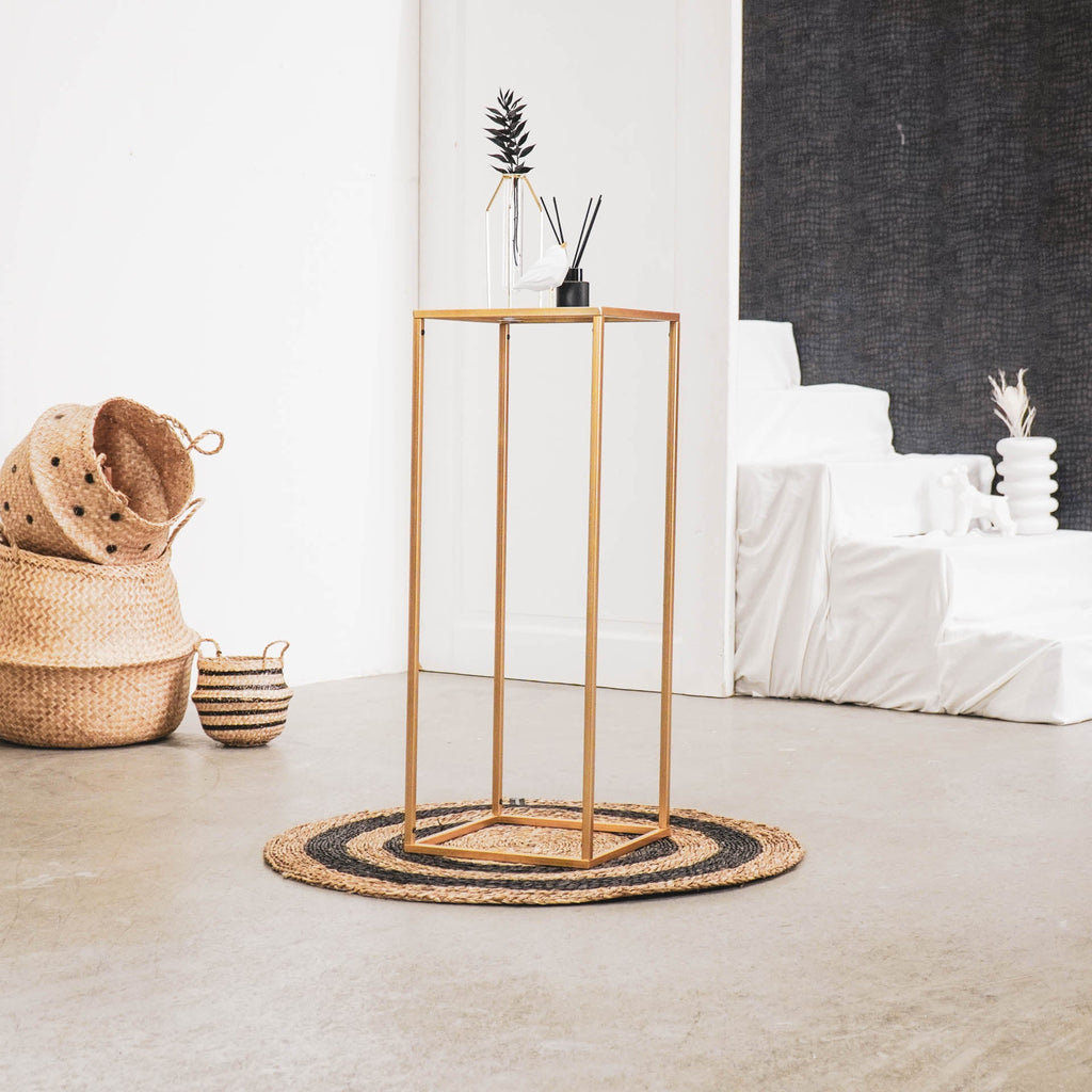 HV Metalen Podium Tafel Goud- 30x30x80cm