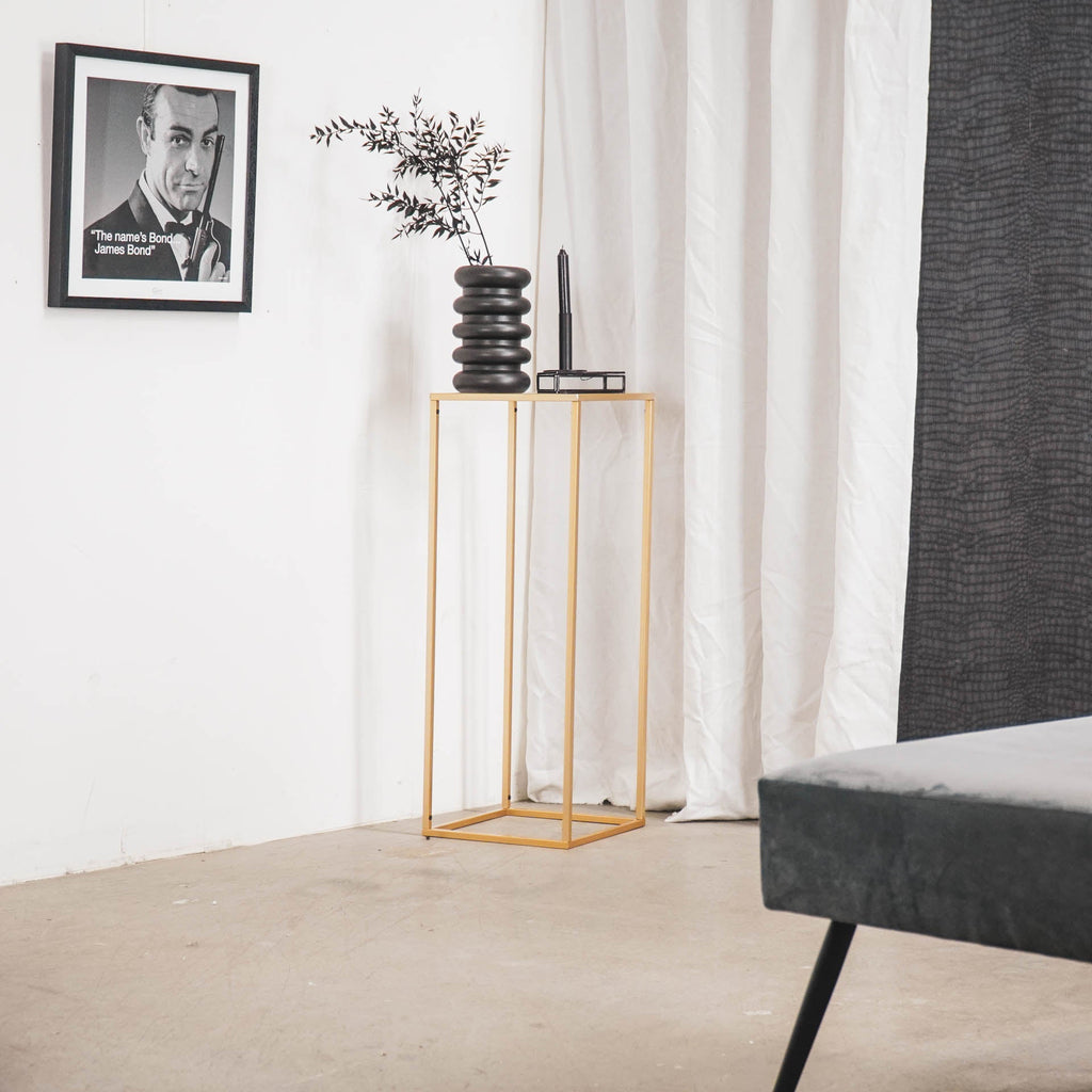 HV Metalen Podium Tafel Goud- 30x30x80cm