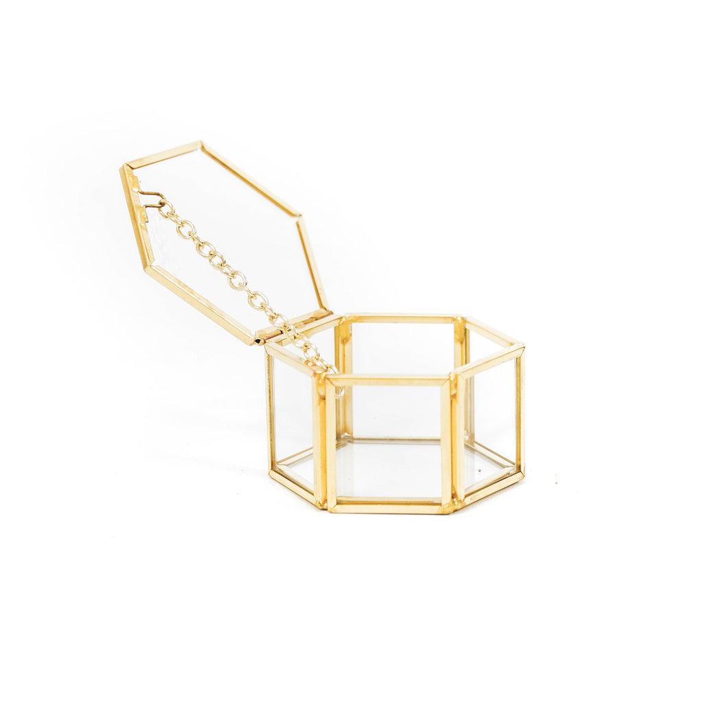 HV Storage Box - Gold - Hexagon - 6x5,5x3,5cm