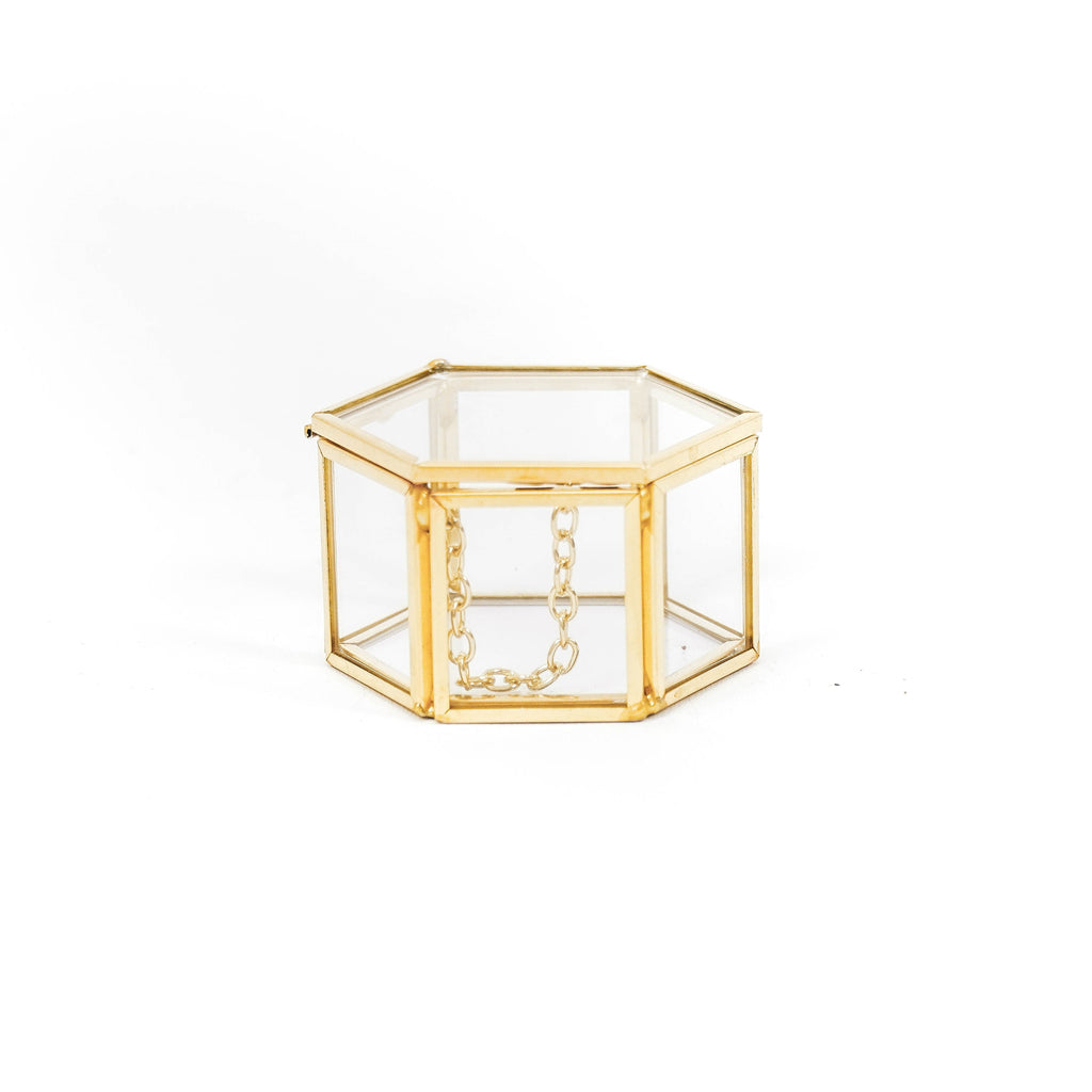 HV Storage Box - Gold - Hexagon - 6x5,5x3,5cm