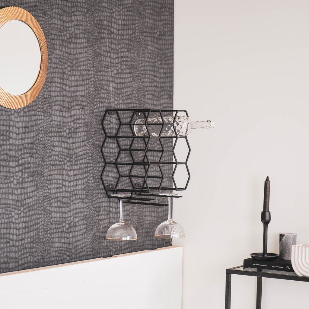 HV Wine rack Black - 27x19.5x32.5cm
