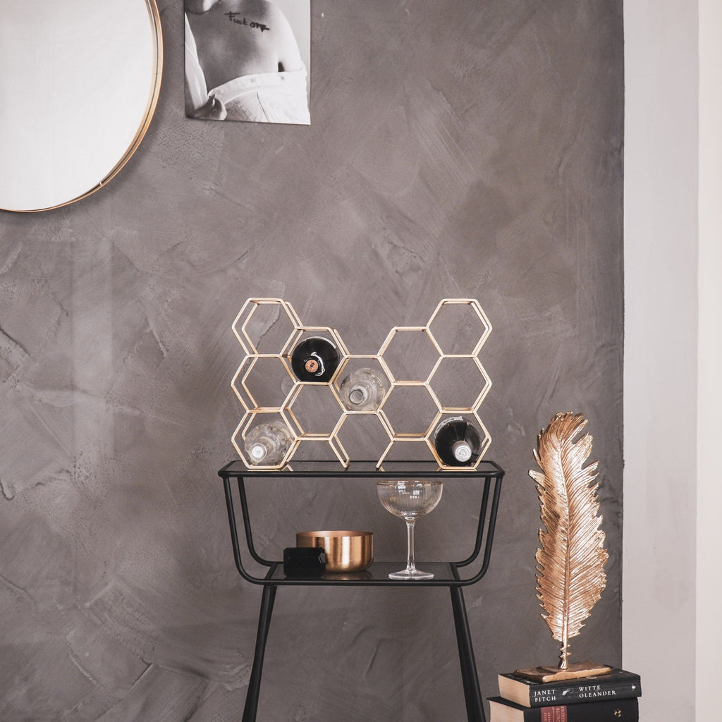 HV Wine Rack Gold- 44,5x15,5x29cm