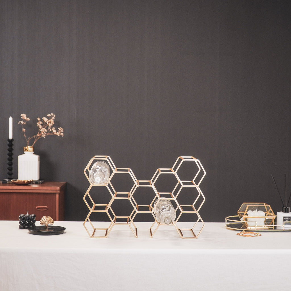 HV Wine Rack Gold- 44,5x15,5x29cm