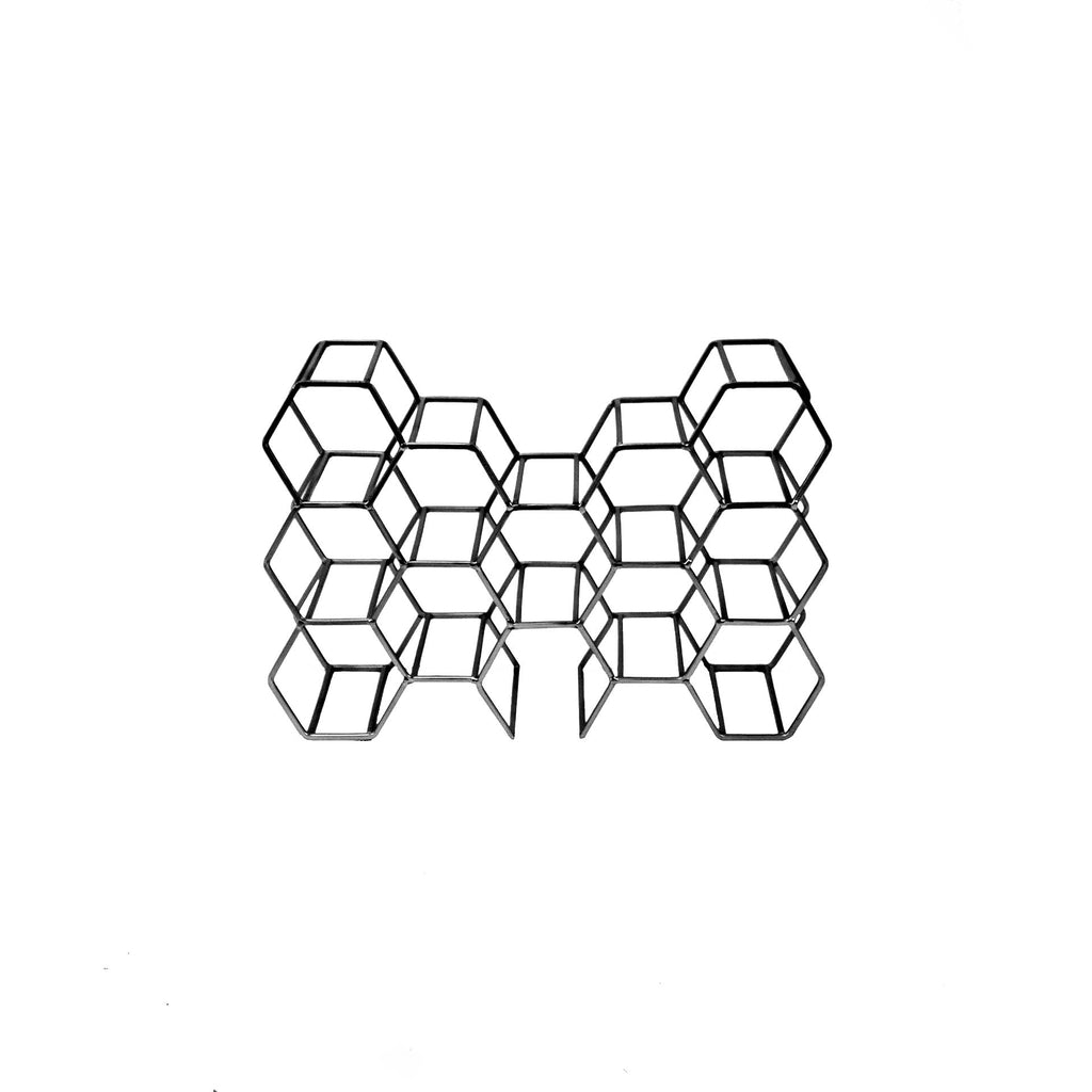 HV Wine Rack - Metal - Black - 44,5x15,5x29cm