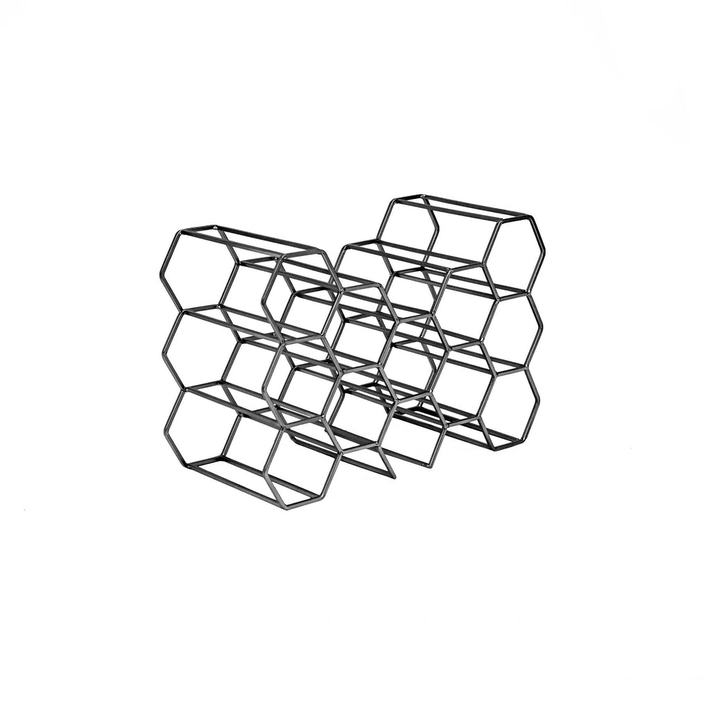 HV Wine Rack - Metal - Black - 44,5x15,5x29cm