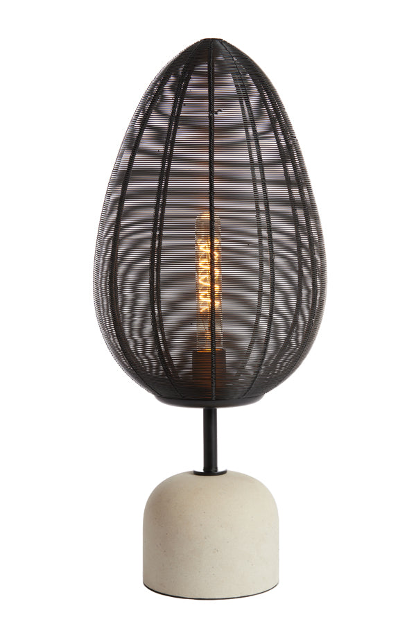 Tafellamp Joley - Zwart/Wit - Ø26cm