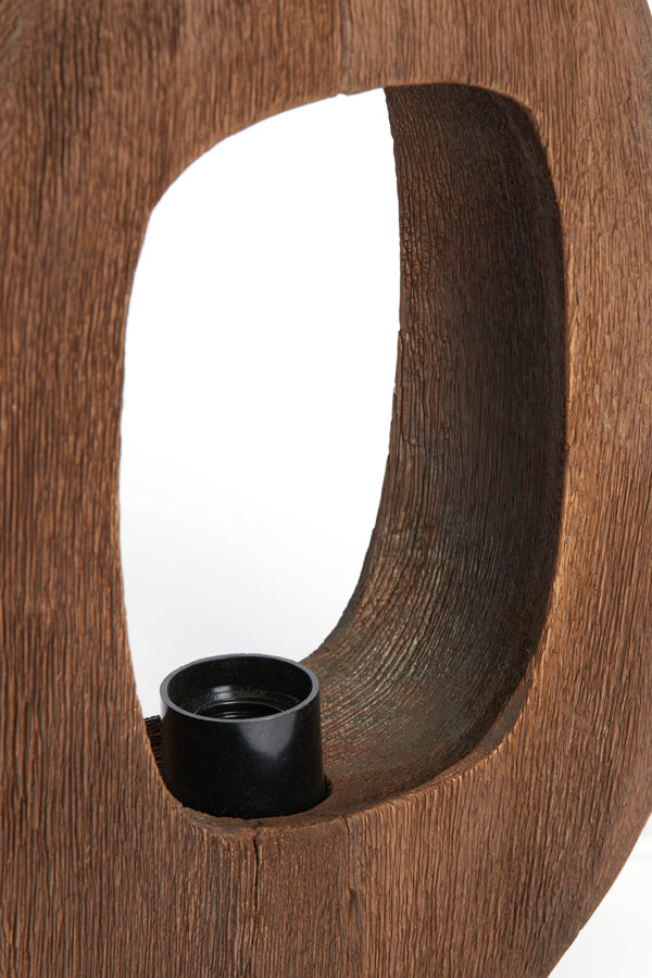 Table lamp 24x8x30 cm KELAFO wood chocolate brown