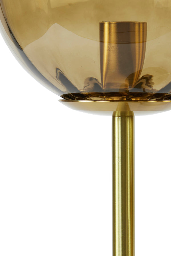 Table lamp 2L 33x18x43 cm MAGDALA glass brown+gold