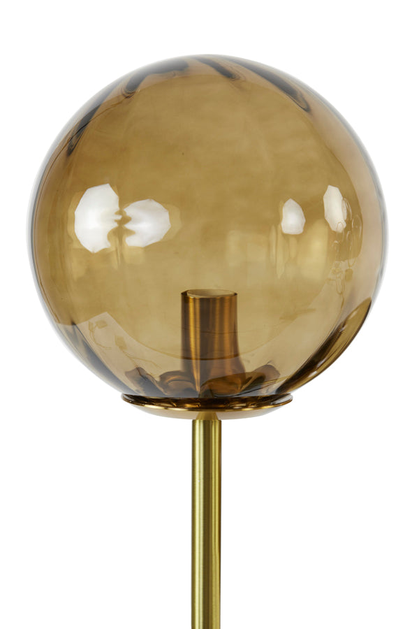 Table lamp 2L 33x18x43 cm MAGDALA glass brown+gold