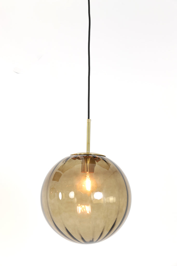 Hanging lamp 30 cm MAGDALA glass brown+gold