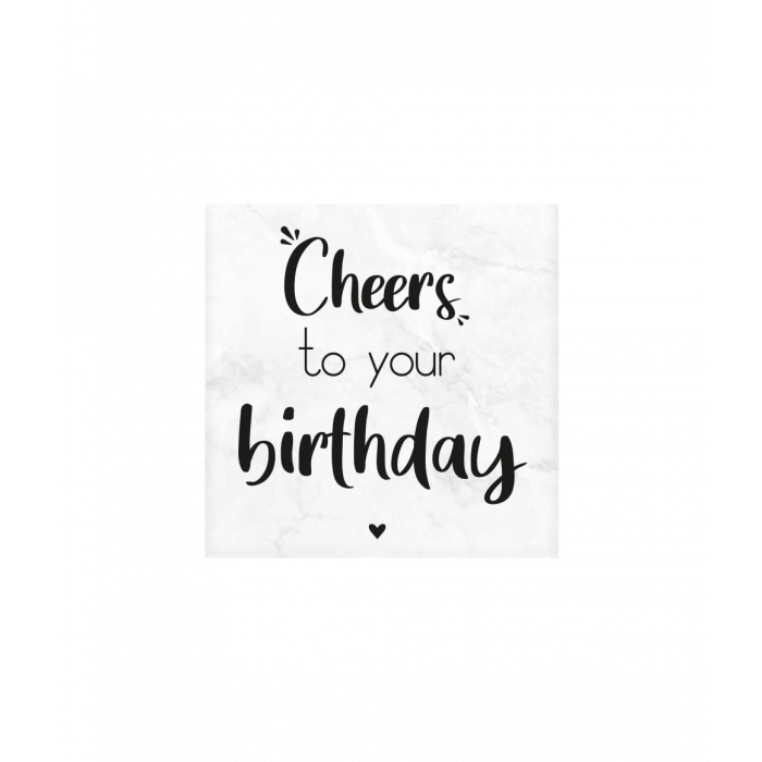 Marmeren onderzetters - Birthday