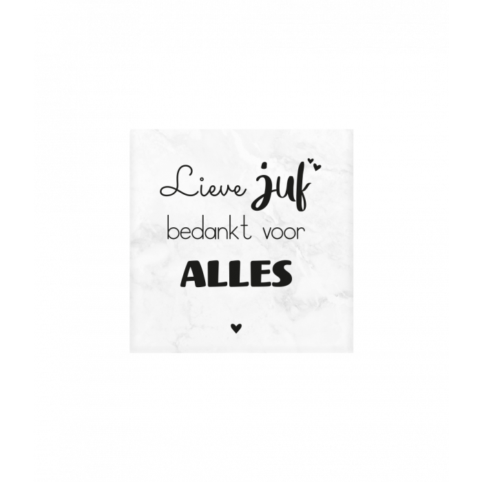 Marmeren onderzetters - Juf