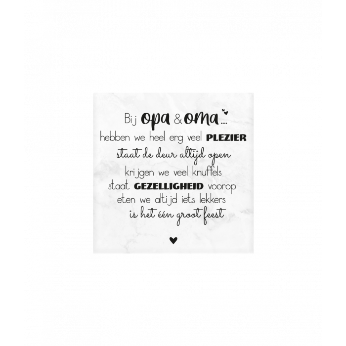 Marmeren onderzetters - Opa & oma
