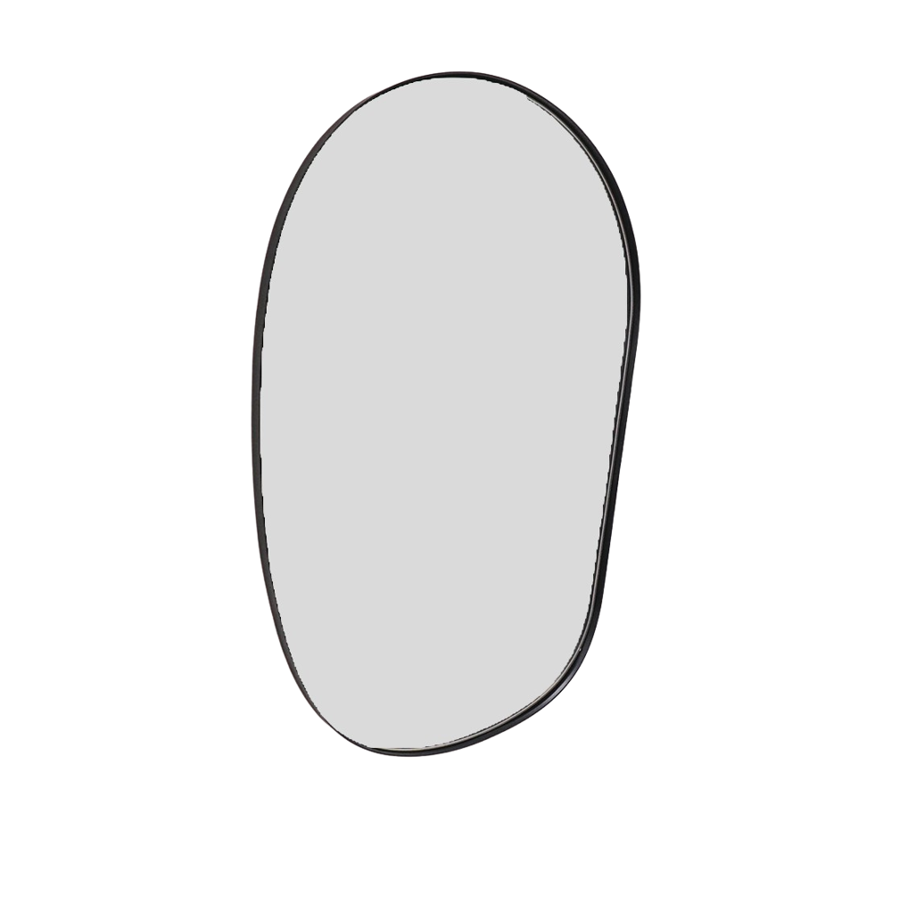 Mirror - Organic - Metal - Black - 46x2,5x71cm