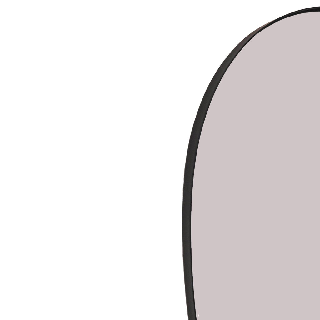Mirror - Organic - Metal - Black - 46x2,5x71cm