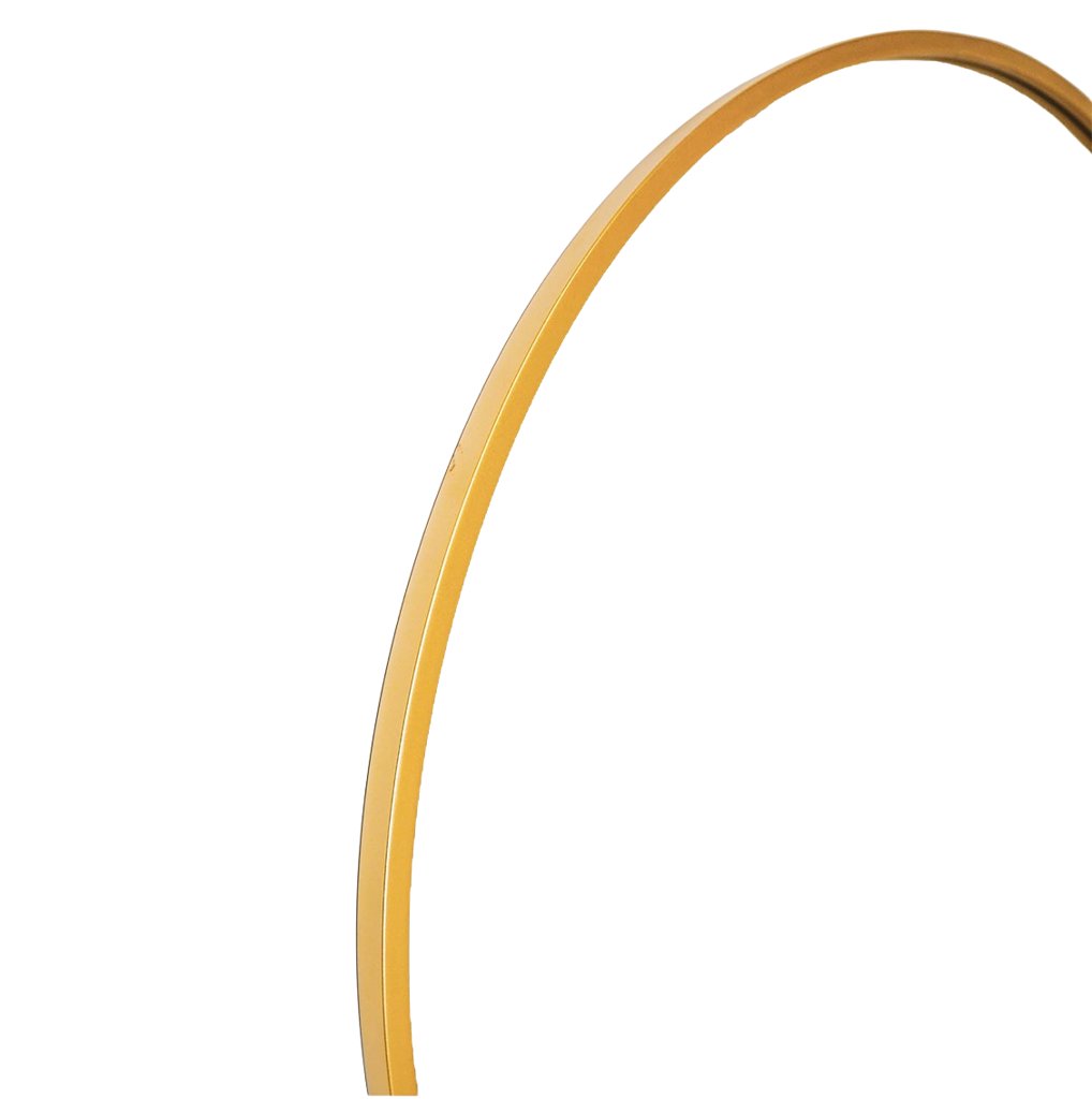 Mirror - Round - Metal - Gold - 60x2,5x60cm