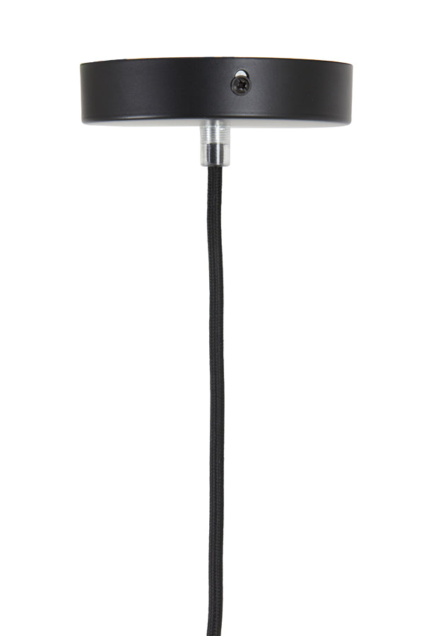 Hanging lamp 30x37 cm MISTY glass brown+matt black